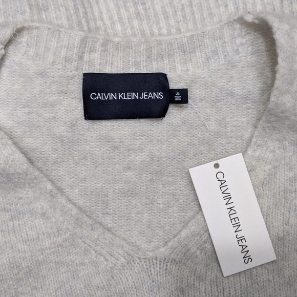 NWT CALVIN KLEIN JEANS Boxy Alpaca Blend Sweater L - Picture 8 of 10